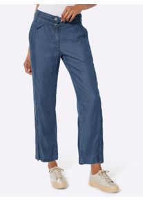 Dames Culotte van lyocell in blue-bleached ,maat 38, WITT, 100% Lyocell