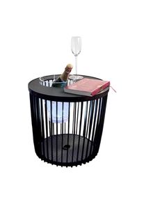 COOTAB Cooler Table Beistelltisch &raquo;4-in-1 Loungetisch mit Acryl-Weink&uuml;hler Copenhagen 45 cm schwarz&laquo; 1 Stk. tlg. Wetterfest, Pflegeleicht, 