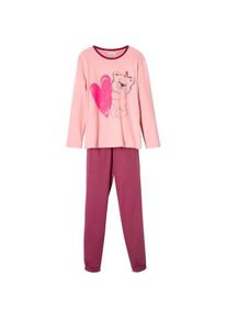bonprix Pyjama &raquo;Pyjama aus reiner Baumwolle (2-tlg. Set)&laquo; Set, 2, 2 tlg. bequeme Passform, mit elastischem Bund und fixiertem Bindeband rosa, Gr&ouml;&szlig;e 