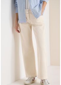 Weite Jeans Cecil "Style NEELE", Damen, Gr. 31, L&auml;nge 30, pearl beige, Denim/Jeans, Obermaterial: 98% Baumwolle, 2% Elasthan. Futter: 52% Polyester, 48% Baumwolle, unifarben, loose fit lang, Jeans Weite Jeans, im 5-Pocket-Style, im Loose Fit