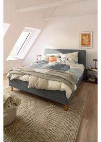 Sch&ouml;ner Wohnen Kollektion Wendebettw&auml;sche "Pebble", grau, B/L: 135cm x 200cm, 1 Stk., 1 Stk., Renforc&eacute;, B/L: 80cm x 80cm, 2 Stk., Renforc&eacute;, 100% Baumwolle, SCH&Ouml;NER WOHNEN-KOLLEKTION, Bettw&auml;sche, Wendebettw&auml;sche, aus reiner Baumwolle und kleinem Stehsaum