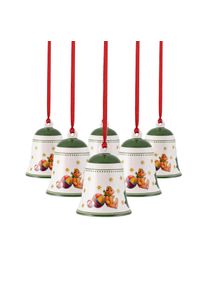 Villeroy & Boch Weihnachtsfigur VILLEROY & BOCH "Glocken My Christmas Tree &oslash; 5,4 cm 6er Set gr&uuml;n", gr&uuml;n, Dekofiguren, Weihnachtsfigur