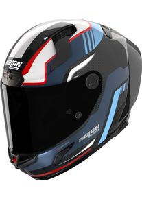Nolan X-804 RS Ultra Carbon Piega 366, full face helmet , color: Carbon/Black/Dark Blue/Light Blue/Red , size: XL