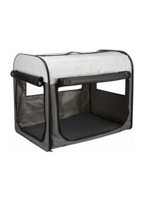 Trixie Box de transport souple Basic gris fonc&eacute;/gris clair M-L