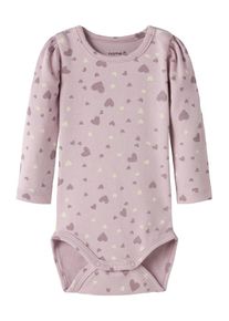 name it Śpiochy/body 'NBFBHEART' kremowy / liliowy / bladofioletowy Rozmiar 50