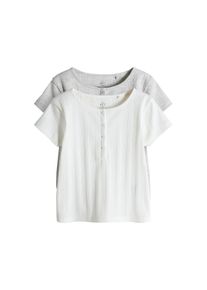 The Set, Piger, Bluser & t-shirts, Lysegr&aring; / Hvid, St&oslash;rrelse 10 yrs