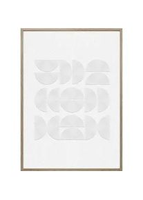 Keilrahmenbild Mike in Wei&szlig; ca. 50x70x2,2cm