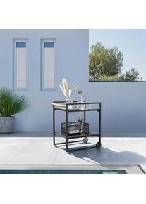 Servierwagen Riccardo Dunkelgrau Metall/Polywood