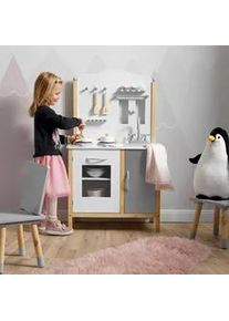 Kinderk&uuml;che Molly Grau/Wei&szlig; Echtholz/MDF