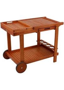 Garden Pleasure Servierwagen Hayward ca. 60x76x100 cm Holz