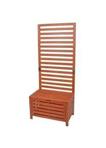 Garden Pleasure Sichtschutz Bank mit Truhe ca.76x180x45cm Eukalyptusholz