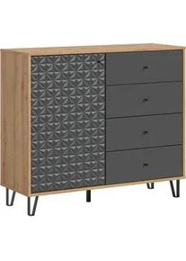 Higboard Prisma Anthrazit/Eiche Artisan