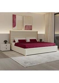 Polsterbett Tayla Elfenbein ca. 180x200 cm Stauraum