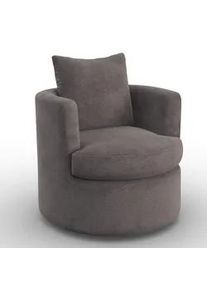 Sessel Marieta Braun Chenille drehbar