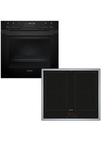 Siemens, Induktions Herd-Set &raquo;HE278GBB4&laquo; mit Teleskopauszug nachr&uuml;stbar cookControl30, Deep black inox, activeClean : das automatische 