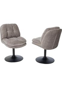 Jahnke, Schalenstuhl &raquo;KISS TWIST DUO&laquo; () 2er Set, drehbar, gepolstert, Metallgestell, B:50, 5xT:62xH:80 cm, palladiumgrau/ schwarz + schwarz, 