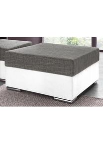 Collection AB, &raquo;John&laquo; Frei im Raum stellbar, wahlweise mit Federkern, wei&szlig;/grau, Struktur (100% Polyester);Kunstleder SOFTLUX / Struktur (80% 