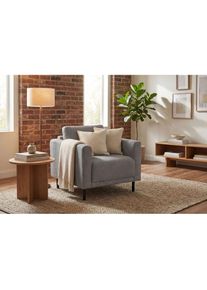 Home Affaire, Sessel &raquo;Sveeva, Breite 78 cm, schwarze Metallf&uuml;&szlig;e&laquo; langlebiger Webstoff, viele Farben zur Auswahl, taupe, 100% PES, Webstoff, taupe