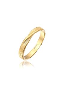 HAZE & GLORY, Herren, Silberring &raquo;Ring Herren Bandring - Twisted 925 Silber&laquo;, Gold, Gold, Massiver, handgefertigter Ring Twisted f&uuml;r M&auml;nner
