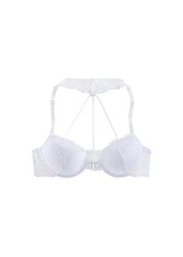 Lascana, mit dekorativem Spitzenr&uuml;cken im B&auml;nderdesign, sexy Dessous, wei&szlig;, Cup B, 85 - Cup B, BHs