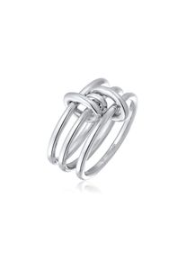 Elli, Damen, Silberring &raquo;Ring Bandring Stapellook 925 Sterling Silber&laquo;, Silber, Silber, Eleganter Ring f&uuml;r Damen aus 925 Sterling Silber verleiht 