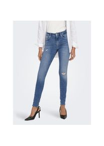 Only, Damen, Skinny-fit-Jeans &raquo;ONLPOWER LIFE MID PUSH&laquo; Baumwollmischung, skinny fit, medium blue denim, S (36) - L&auml;nge 34, Skinny Jeans von Only