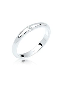 Elli DIAMONDS, Damen, Verlobungsring &raquo;Ring Diamant 0.045 ct. Klassik Verlobung 925 Silber&laquo;, Wei&szlig;, 56, Zarte Diamant Ring f&uuml;r Damen