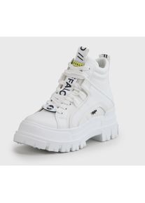 Buffalo, Damen, Schn&uuml;rboots &raquo;Aspha NC&laquo; Stiefelette, High Top Sneaker mit Memory Foam-Innensohle, wei&szlig;, 36, wei&szlig;, Trendsetter von Buffalo mit modischem