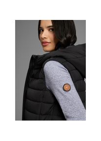 Kangaroos, Damen, Longweste Wattiert, mit Rei&szlig;verschluss-Schlitzen, schwarz, 36, Lange Steppweste mit bequemer Passform f&uuml;r angenehmen Tragekomfort, 