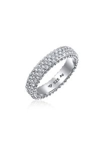 Elli, Damen, Silberring &raquo;Ring Bandring 925 Sterling Silber, mit Kristallen von Swarovski &laquo;, Silber, 54, Ring f&uuml;r Damen mit Swarovski Kristallen 
