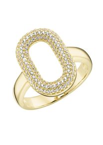 Giorgio Martello MILANO, Damen, Fingerring &raquo;Ring mit wei&szlig;en Zirkonia, Silber 925&laquo;, Gold, 60, 925 Sterling Silber vergoldet