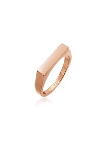 Elli, Damen, Siegelring &raquo;Ring Siegelring Rechteck Pinky Ring 925 Silber&laquo;, Rosegold, 48, Moderner Siegelring f&uuml;r Frauen