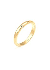 Elli DIAMONDS, Damen, Verlobungsring &raquo;Ring Diamant 0.045 ct. Klassik Verlobung 925 Silber&laquo;, Gold, 58, Zarte Diamant Ring f&uuml;r Damen