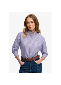 Superdry, Damen, Hemdbluse &raquo;SLIM OXFORD BD L/S SHIRT&laquo; Baumwolle, slim fit, Fresh Lavender/White, L, Klassische Bluse von Superdry