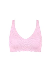 Sloggi, Herren, B&uuml;gelloser BH &raquo;ZERO Feel Bliss Soft bra&laquo; unsichtbar mit Spitzenoptik, FLORAL PINK, N-Gr, L - N-Gr, FLORAL PINK, unsichtbar mit 