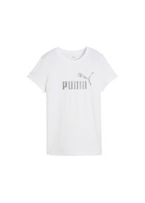 Puma Koszulka funkcyjna 'Ess No. 1' dla kobiet srebrny / biały Rozmiar S