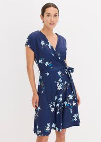 bonprix Jerseykleid in Wickeloptik, blau