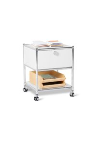 Tchibo - Beistelltisch mit Schublade Metall &raquo;Cn3&laquo; - 40x40x46,5cm - chrom - Metall / Stahl / Aluminium