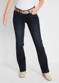 bonprix Jeansy ze stretchem o kroju bootcut, mid waist, niebieski, 44
