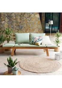 Gartenbank Mallorca 1 Naturfarben/Gr&uuml;n