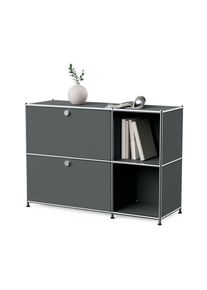Tchibo - Metalowa szafka typu sideboard &bdquo;Cn3&rdquo; z 2 klapami - kolor: zielony