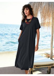 Green Cotton - Jersey-Kleid Isa, schwarz, Gr. 50, Baumwolle