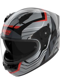 Nolan N60-6 Eclettico 351, casco integrale , colore: Nero/Grigio/Rosso , dimensione: XXS