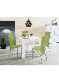 OTTO home Essgruppe &raquo;LynnNico&laquo; Set: Esstisch 80 x 80 cm und 4 St&uuml;hle mit pflegeleichtem Kunstleder