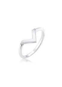 Elli Silberring &raquo;Ring V-Form Matt Basic 925 Silber&laquo; silberfarben, Gr&ouml;&szlig;e 56