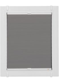 Plissee SUNLINES "Start-up Style Honeycomb", grau (grau, wei&szlig;, wei&szlig;), B:83cm H:185cm, Obermaterial: 100% Polyester, Plissees, Plissee, verspannt mit Simply-Fix Klemmtr&auml;ger, Wabenplissee, nach Ma&szlig;