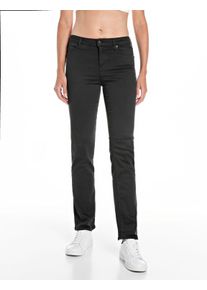 Straight-Jeans Replay "ZOLIE", Damen, Gr. 32, L&auml;nge 32, schwarz (schwarz 040), Denim/Jeans, Obermaterial: 91% Baumwolle, 6% Elastomultiester, 3% Elasthan, straight fit lang, Jeans Straight-Jeans