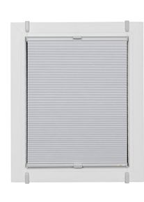 Plissee SUNLINES, bunt (wei&szlig;, silberfarben), B:30cm H:75cm, Obermaterial: 100% Polyester, Plissees, Plissee, verspannt mit Simply-Fix Klemmtr&auml;ger, Wabenplissee