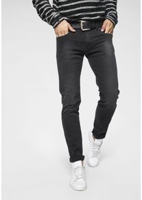 Slim-fit-Jeans Replay "Anbass Superstretch", Herren, Gr. 36, L&auml;nge 36, schwarz (schwarz, washed), Denim/Jeans, Obermaterial: 98% Baumwolle, 2% Elasthan, slim fit lang, Jeans Slim-fit-Jeans, elastisch