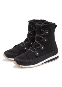 Stiefelette Vivance, Damen, Gr. 35, schwarz, Obermaterial: 50% Lederimitat, 50% Textilmaterial. Decksohle: 100% Textilmaterial. Futter: 100% Textilmaterial. Laufsohle: 100% Synthetik, unifarben, Basic, Schuhe Stiefelette, mit Warmfutter, Winterstiefel, Stiefel, Boots VEGAN
